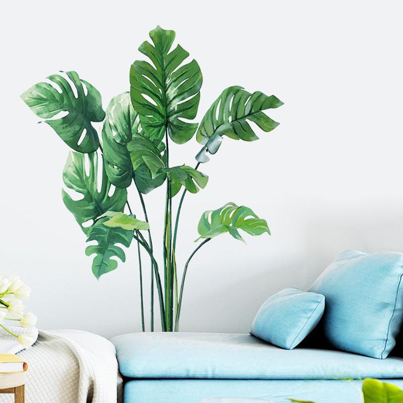 Home Tropical Green Plant Decoration Wall Stickers - Amazitshop