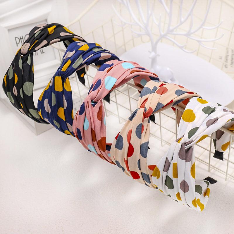 Honey House Jewelry Hair Hoop Girls Polka Dot Wide Side Hairpin - Amazitshop