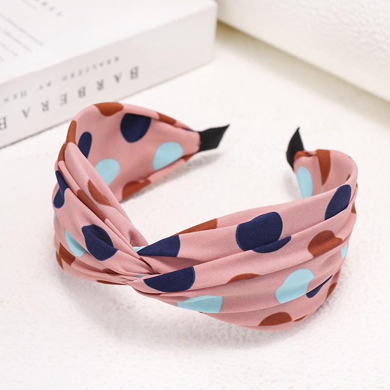 Honey House Jewelry Hair Hoop Girls Polka Dot Wide Side Hairpin - Amazitshop