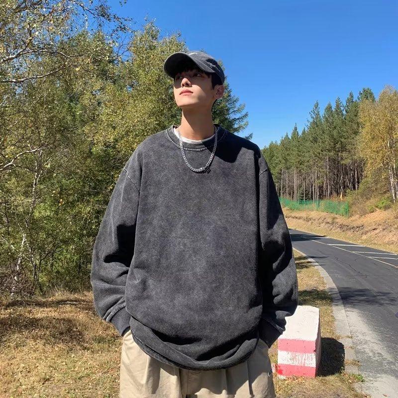 Hong Kong Style Loose Round Neck Thin Coat - Amazitshop