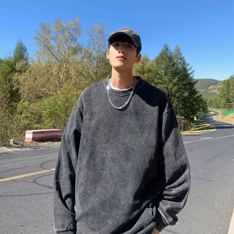 Hong Kong Style Loose Round Neck Thin Coat - Amazitshop