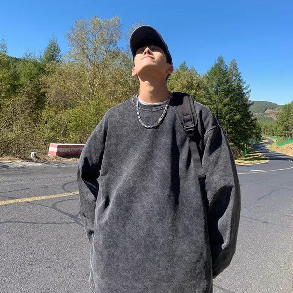 Hong Kong Style Loose Round Neck Thin Coat - Amazitshop