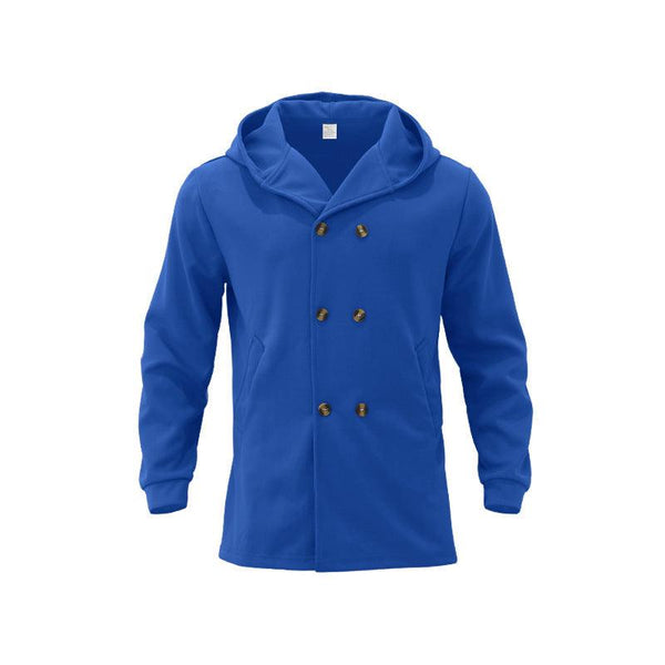 Hooded Double - breasted Casual Mid - length Trench Coat - Amazitshop
