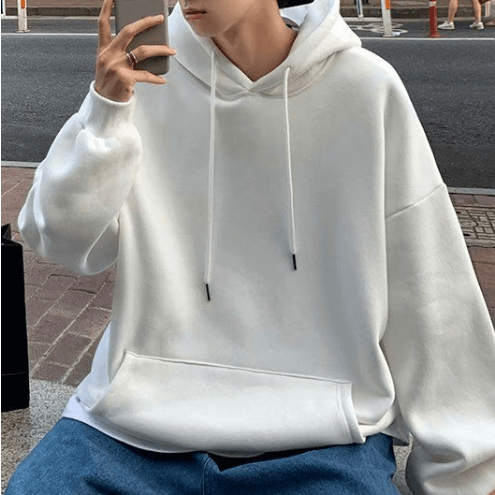 Hoodie Men's Hoodie Loose Student Velvet Coat Large Size Color Hoodie - Amazitshop