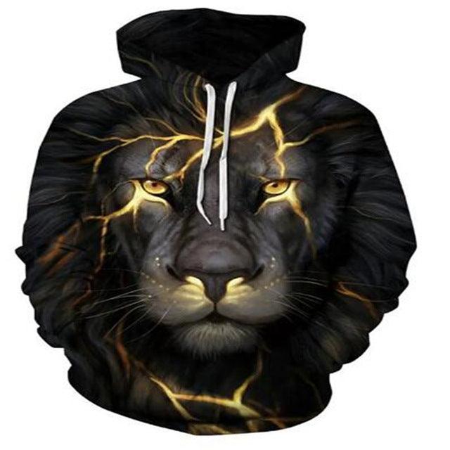 Hoodies For Men Cool Animal - print Street - Amazitshop