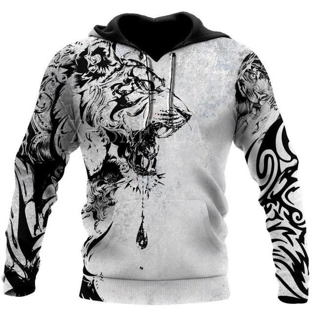 Hoodies For Men Cool Animal - print Street - Amazitshop