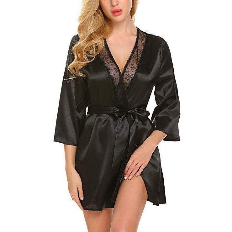 Hot Lingerie Sexy Big Yards Of Bud Silk Robe Interest Suits - Amazitshop