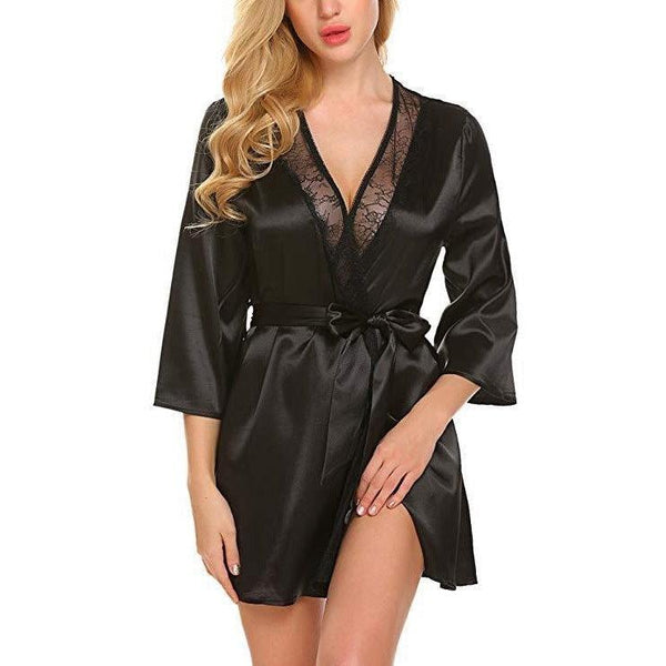Hot Lingerie Sexy Big Yards Of Bud Silk Robe Interest Suits - Amazitshop