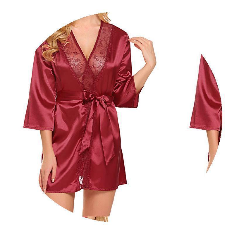 Hot Lingerie Sexy Big Yards Of Bud Silk Robe Interest Suits - Amazitshop
