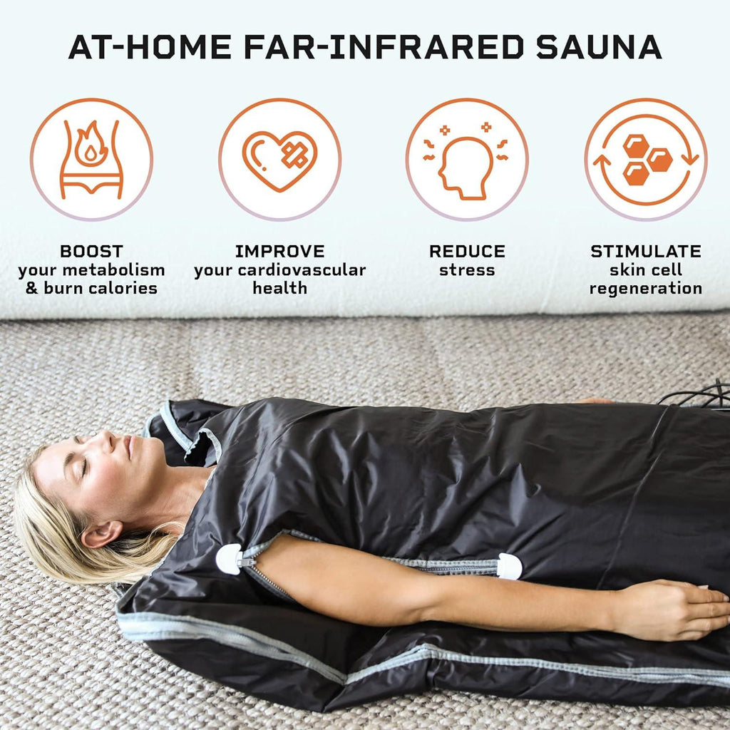 Hot Sale BioRemedy Infrared Sauna Blanket Deep Relaxation,Enhance Detoxification,Relieve Aches and Chronic Pain,, - Amazitshop