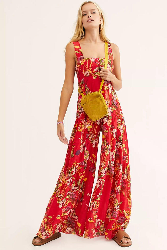 Hot Sale New Fashion Floral Women's Suspender Jumpsuit - Amazitshop