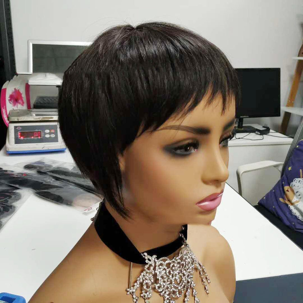 Human Hair Short Wig Non Lace Wigs - Amazitshop