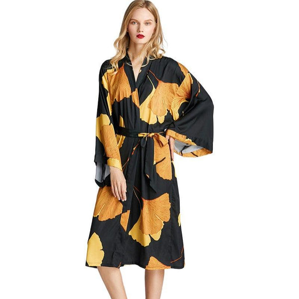 Ice Silk Robe Women's Light Luxury European And American Style - Amazitshop