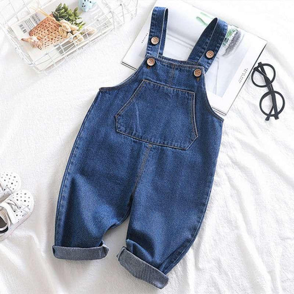 Infant Toddler Jeans Baby Denim Overalls Children's Korean - style Casual Loose Pants - Amazitshop