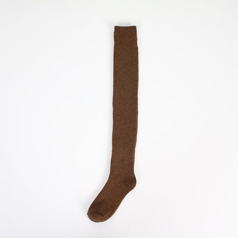 Ins Over - the - knee Socks Women's Autumn And Winter Long Socks Thickened Warm Terry Socks Beautiful Leg Shaping High Socks - Amazitshop
