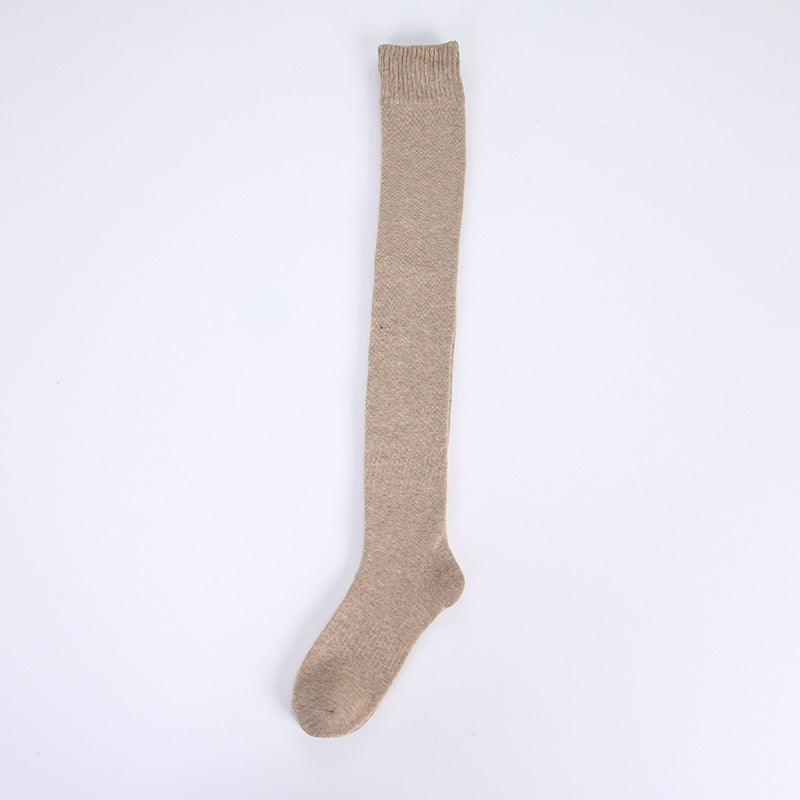 Ins Over - the - knee Socks Women's Autumn And Winter Long Socks Thickened Warm Terry Socks Beautiful Leg Shaping High Socks - Amazitshop