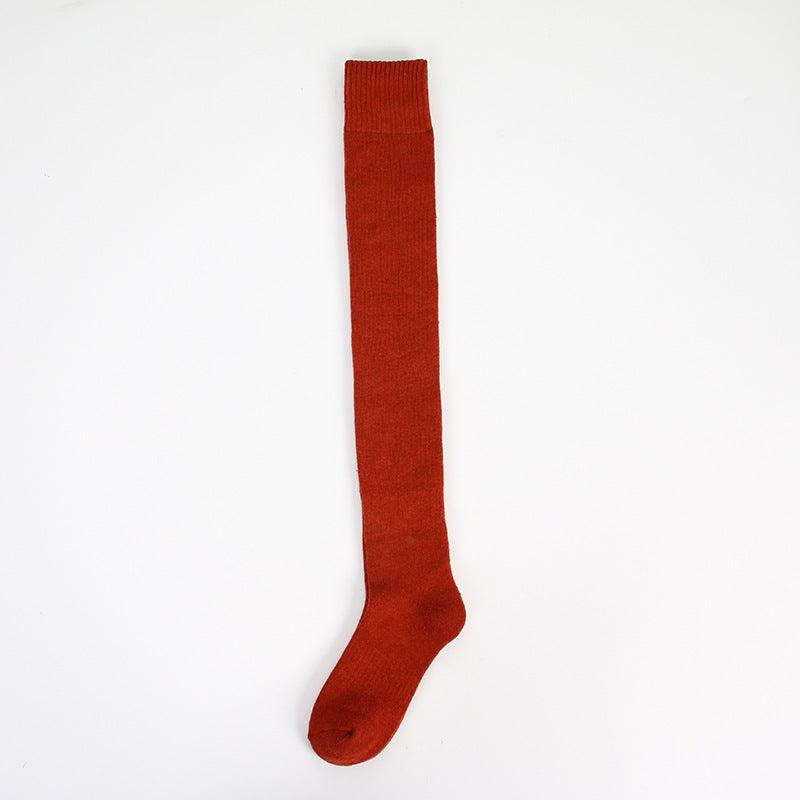Ins Over - the - knee Socks Women's Autumn And Winter Long Socks Thickened Warm Terry Socks Beautiful Leg Shaping High Socks - Amazitshop