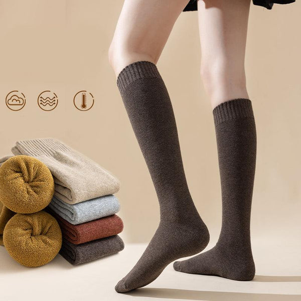 Ins Over - the - knee Socks Women's Autumn And Winter Long Socks Thickened Warm Terry Socks Beautiful Leg Shaping High Socks - Amazitshop
