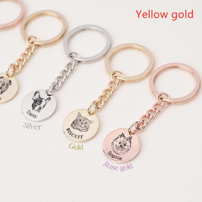 Ins Pet Cat And Dog Photo Diy Keychain - Amazitshop