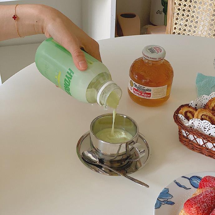 Ins Stainless Steel Coffee Cup And Saucer Metal Tableware - Amazitshop