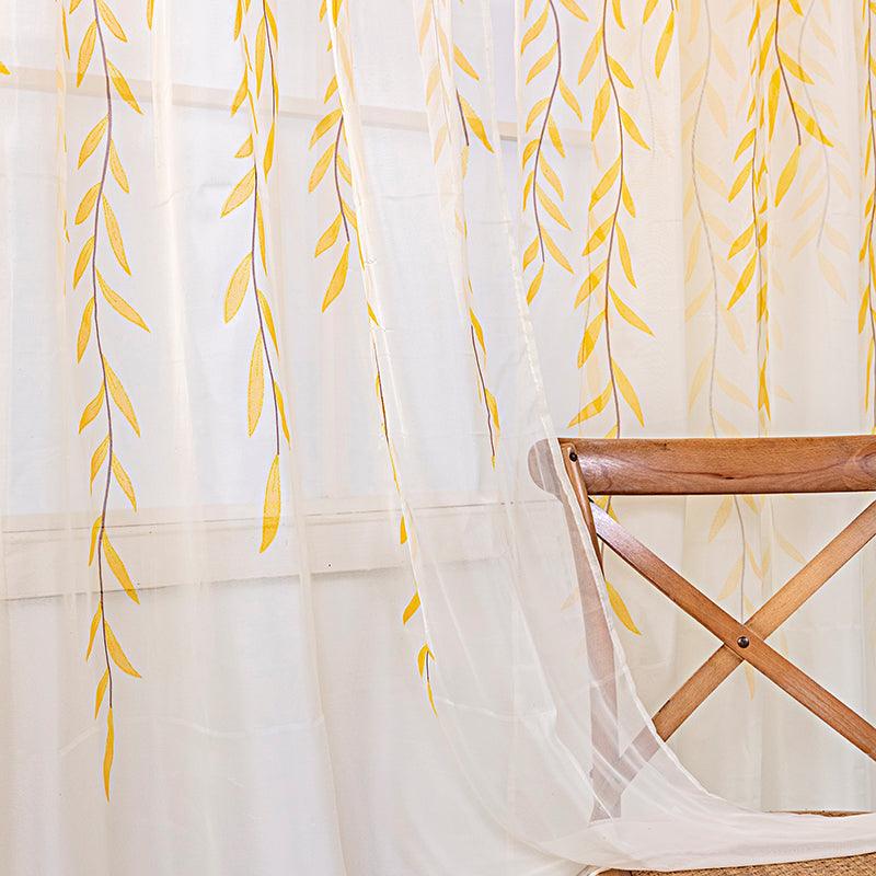 Inverted Willow Wicker Offset Printing Curtains Printing Window Screens Living Room Balcony Window Screens - Amazitshop