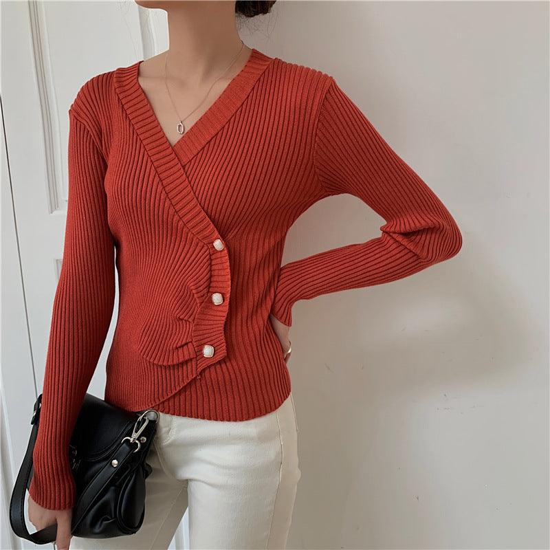 Irregular Sweaters Are Fashionable In Early Autumn With Long Sleeves - Amazitshop