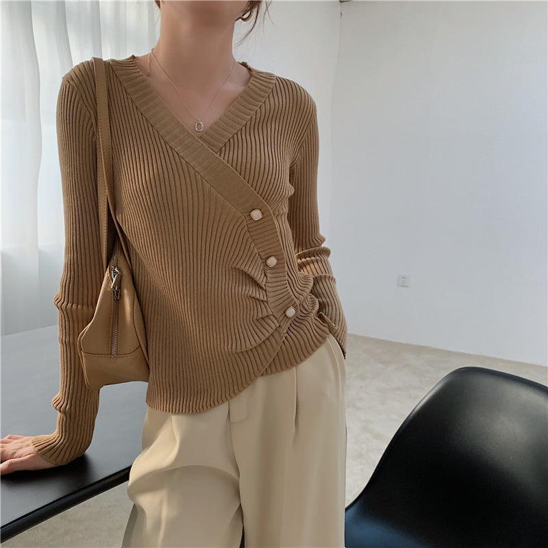 Irregular Sweaters Are Fashionable In Early Autumn With Long Sleeves - Amazitshop