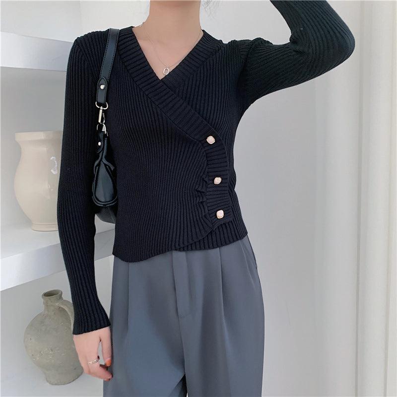 Irregular Sweaters Are Fashionable In Early Autumn With Long Sleeves - Amazitshop