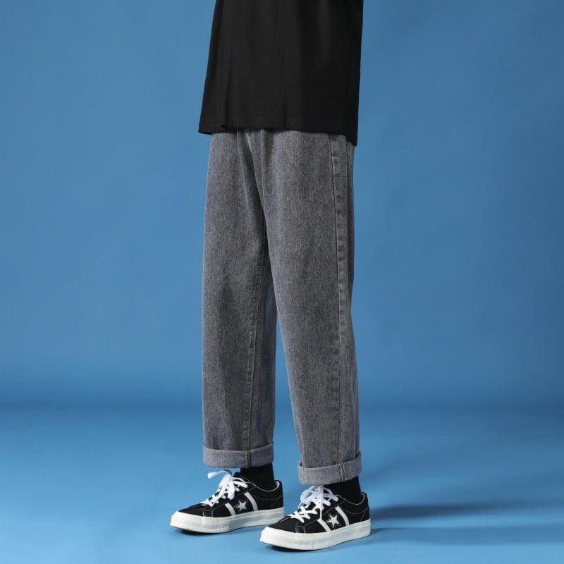 Jeans Men's Baggy Straight Trousers - Amazitshop