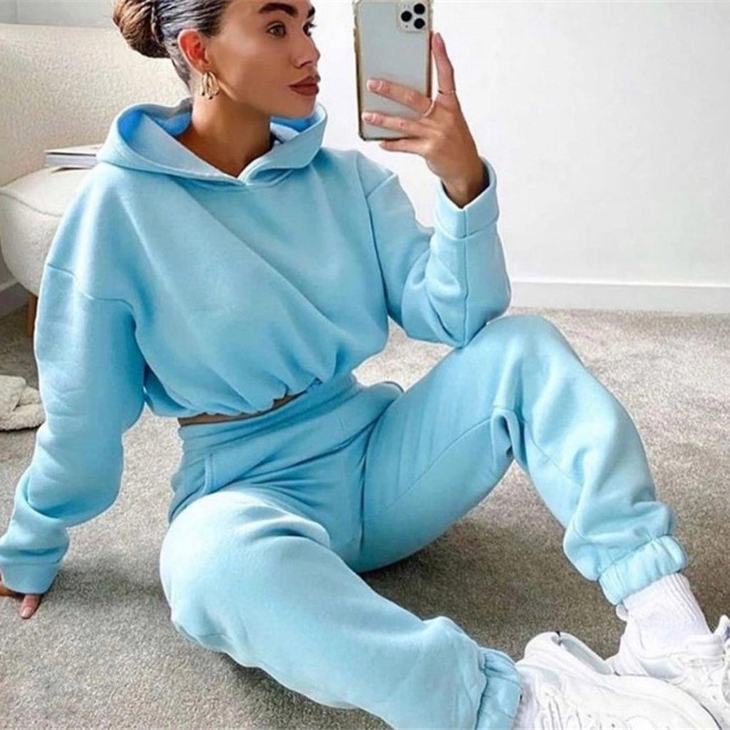 Jogging Suits For Women 2 Piece Sweatsuits Tracksuits Long Sleeve Hoodie Casual Fitness Sportswear - Amazitshop