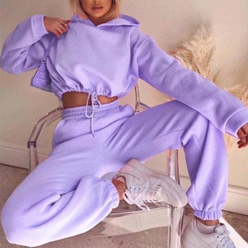 Jogging Suits For Women 2 Piece Sweatsuits Tracksuits Long Sleeve Hoodie Casual Fitness Sportswear - Amazitshop