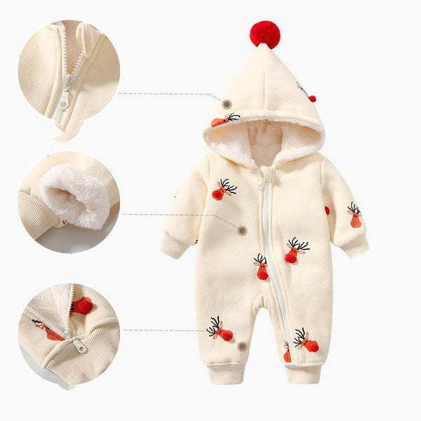 Khaki Padded Warm Baby Clothes Baby Ins Crawling Clothes - Amazitshop