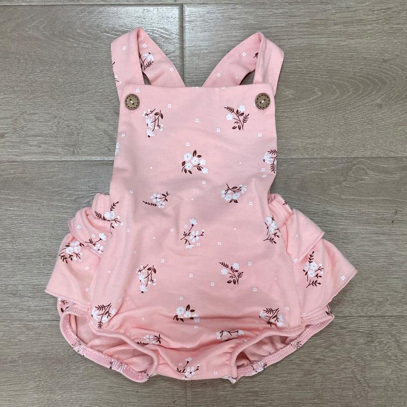 Kids Fashion Print Ruffle Sling Bodysuit - Amazitshop