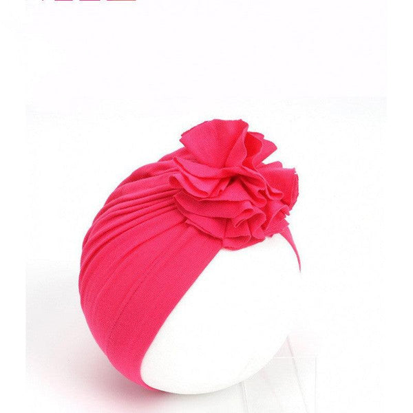 Kids Flower Hat Newborn Baby Indian Turban Cap Girl Headwear - Amazitshop