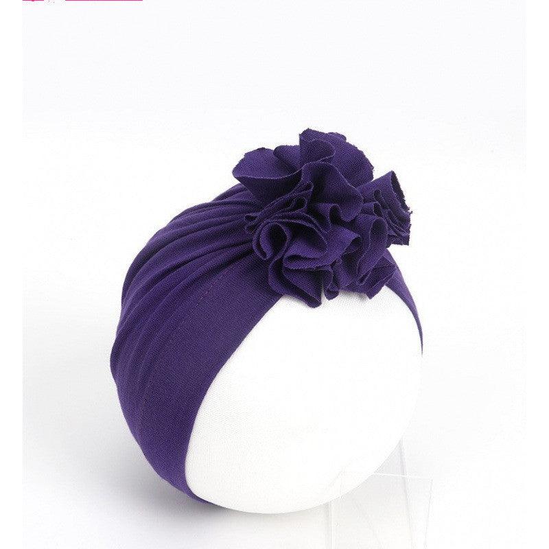 Kids Flower Hat Newborn Baby Indian Turban Cap Girl Headwear - Amazitshop