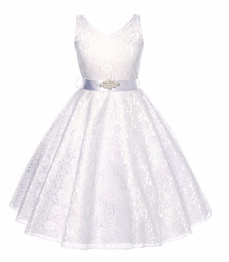 Kids girls dress children Costume Girls Dress Lace Dress Tong - Amazitshop