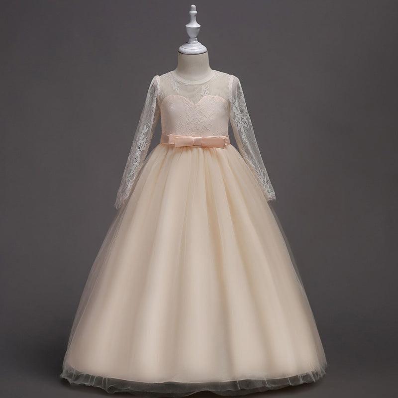 Kids Long Flower Girl Dress Dress - Amazitshop