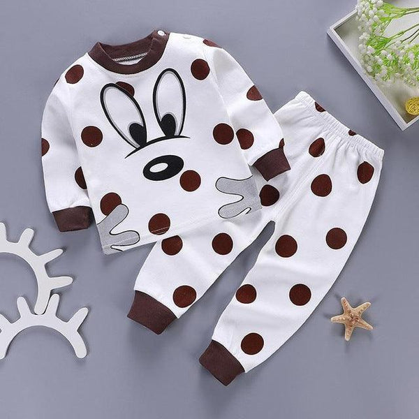 Kids Pajamas Sets Baby Boys Girls Cotton Long Sleeved - Amazitshop