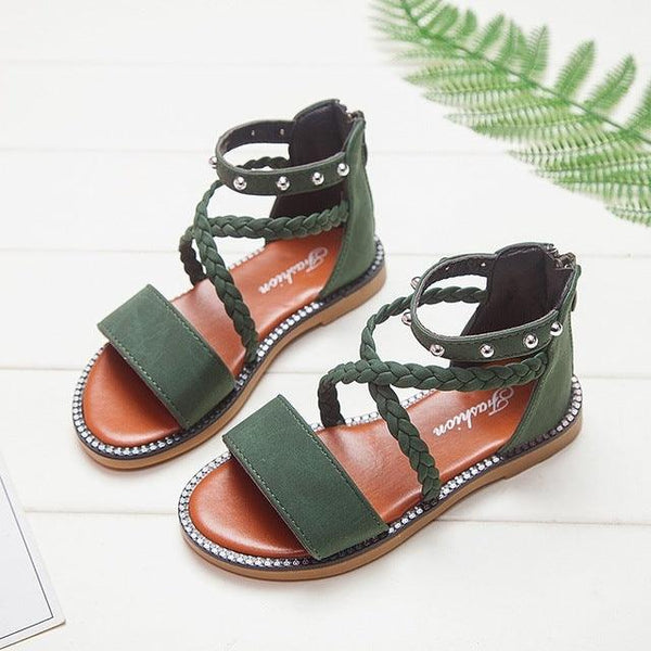 Kids Shoes Leather Sandals for Baby Girls Toddlers girl - Amazitshop