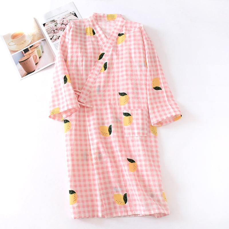 Kimono nightdress home long night robe and bathrobe - Amazitshop