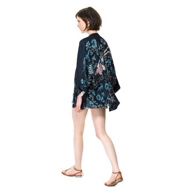 Kimono Women Japanese Kimono Traditional Female Kimono Cardigan Harajuku Streetwear Phoenix Print Costume - Amazitshop