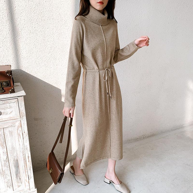 Knit dresses with straight waist - Amazitshop