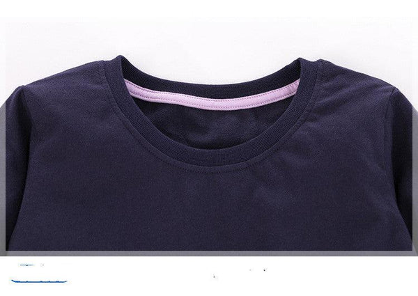 Knitted Long Sleeve Children's T-shirt Round Neck Cartoon T-shirt - Amazitshop