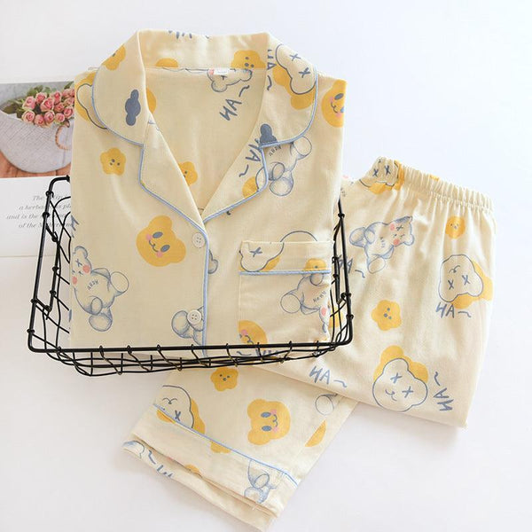 Knitted Long Sleeve Ladies Loose Loungewear Set - Amazitshop