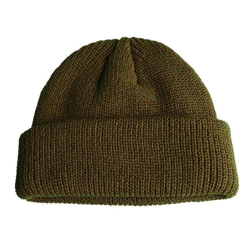Knitted Woolen Cap Men And Women Melon Leather Cap - Amazitshop