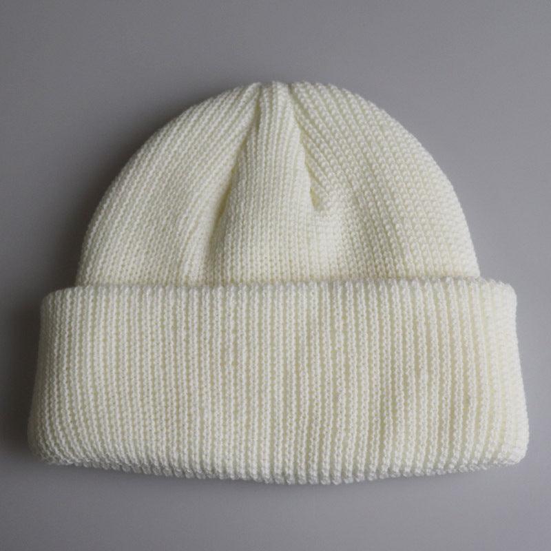 Knitted Woolen Cap Men And Women Melon Leather Cap - Amazitshop