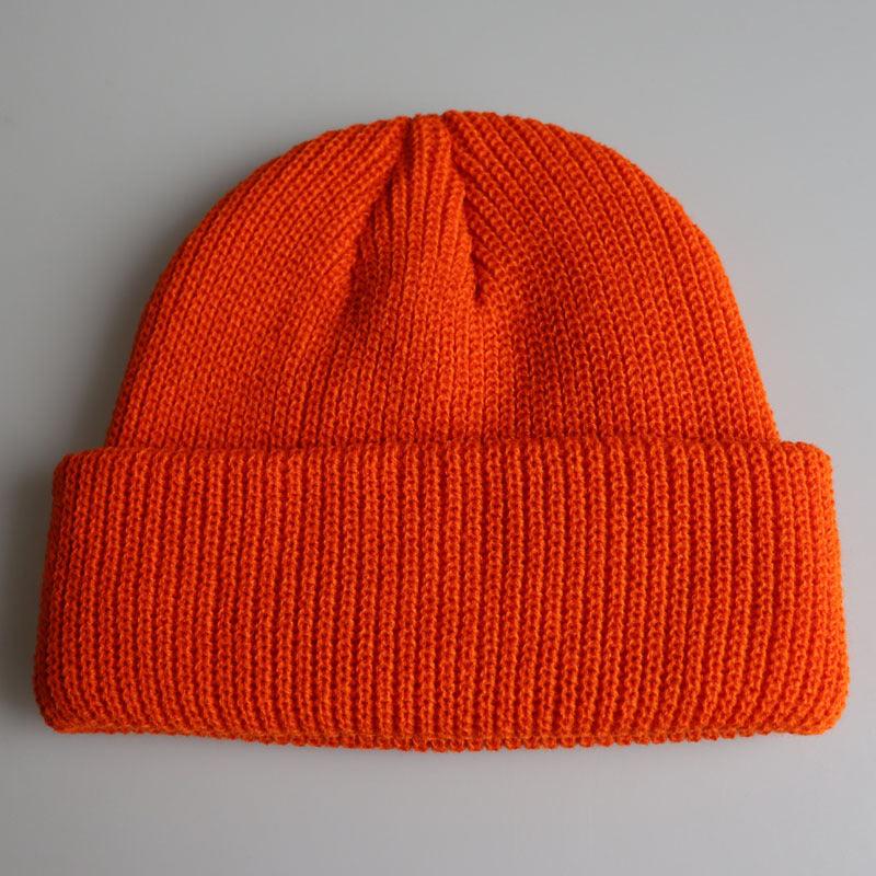 Knitted Woolen Cap Men And Women Melon Leather Cap - Amazitshop