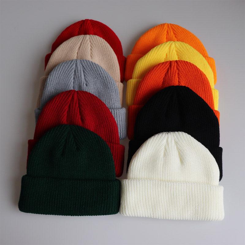 Knitted Woolen Cap Men And Women Melon Leather Cap - Amazitshop