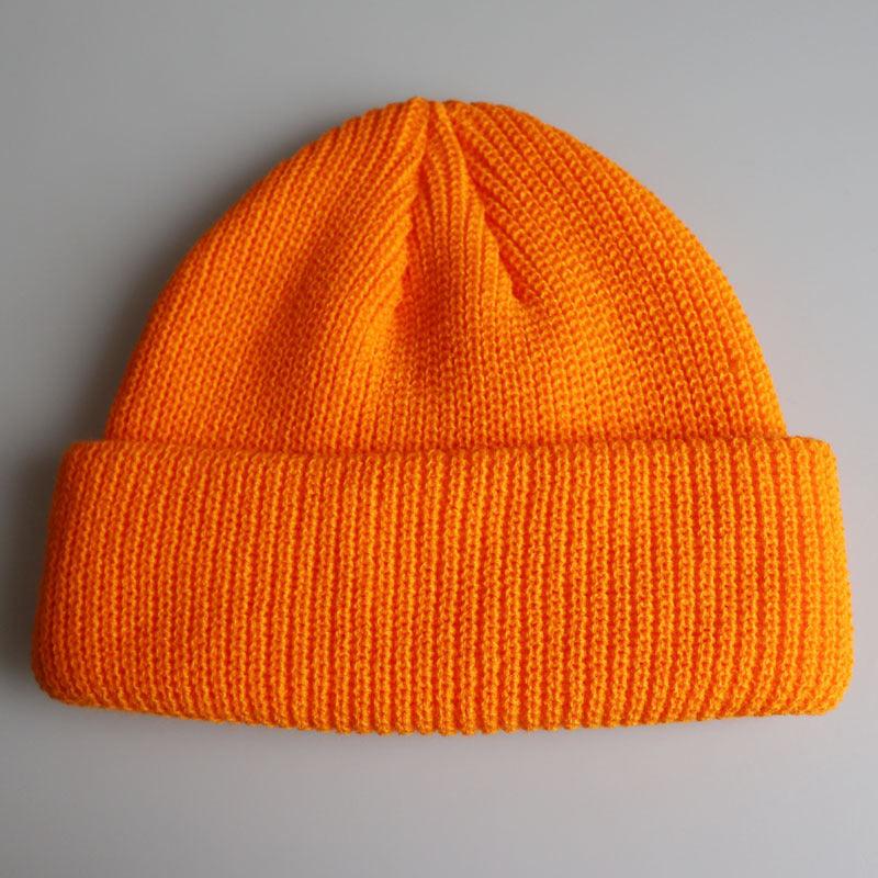 Knitted Woolen Cap Men And Women Melon Leather Cap - Amazitshop