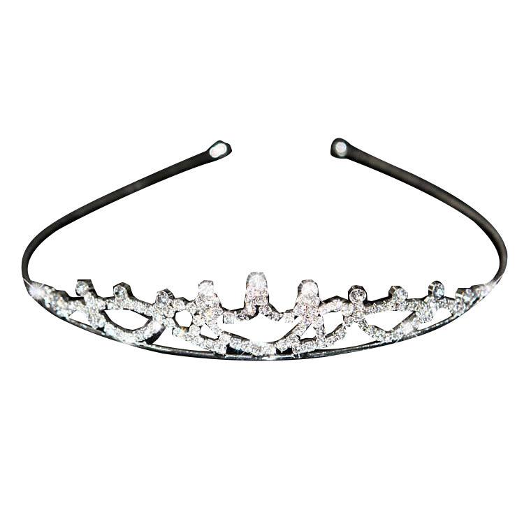 Korean Style Bridal Crown Headdress Diamond Alloy Women's Hair Band Accessories Girls Children Diamond Jewelry Wholesale - Amazitshop